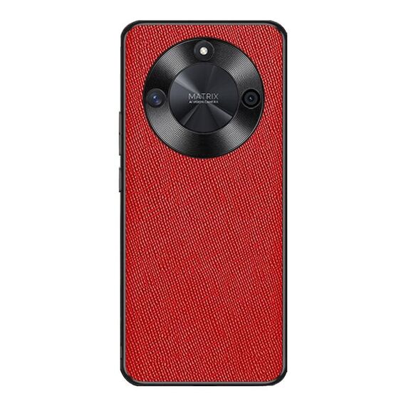 Custodia per telefono in pelle PU per Honor X50 Cross Texture (rossa)