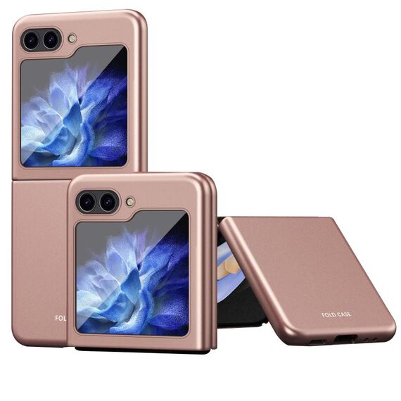 Custodia per telefono antiurto per PC galvanica per Samsung Galaxy Z Flip6 5G Skin Feel (rosa)