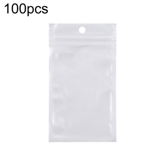 6 x 15 cm 100 pezzi di pellicola perlescente buste a chiusura lampo sacchetti autosigillanti in plastica traslucida