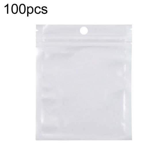 10 x 10 cm 100 pezzi di pellicola perlescente busta a chiusura lampo sacchetti autosigillanti in plastica traslucida