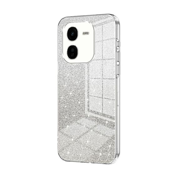 Per vivo iQOO Z9x Custodia per telefono elettrolitico in polvere glitter sfumata (trasparente)