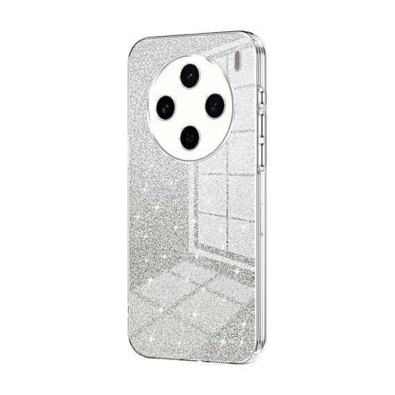 Custodia per telefono elettrolitico in polvere glitter sfumata per vivo X100s (trasparente)