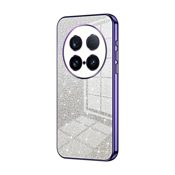 Custodia per telefono elettrolitico in polvere glitter ultra sfumata per vivo X100 (viola)
