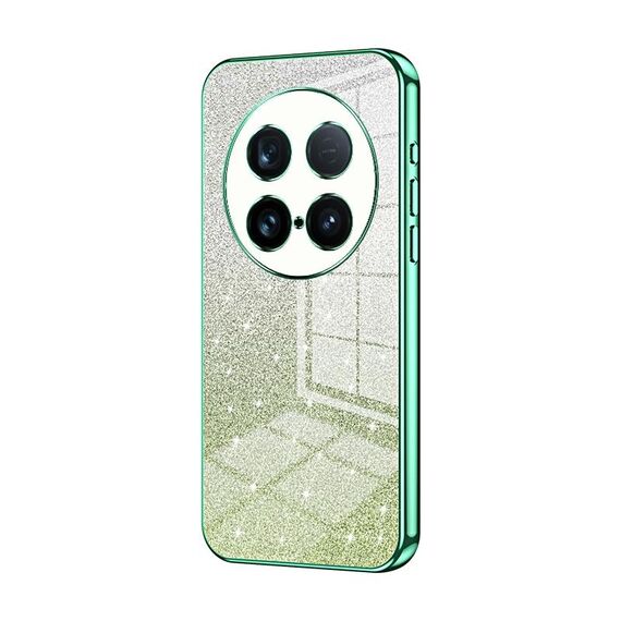 Custodia per telefono elettrolitico con polvere glitterata ultra gradiente per vivo X100 (verde)