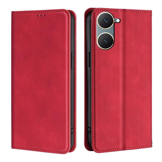 Custodia magnetica in pelle per vivo Y03 4G (rossa)