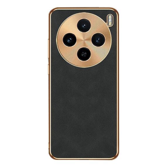 Custodia per cellulare in pelle di agnello galvanica per vivo X100 (nera)