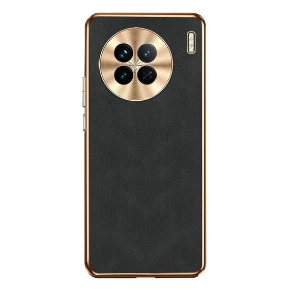 Custodia per telefono in pelle di agnello galvanica per vivo X90 (nera)