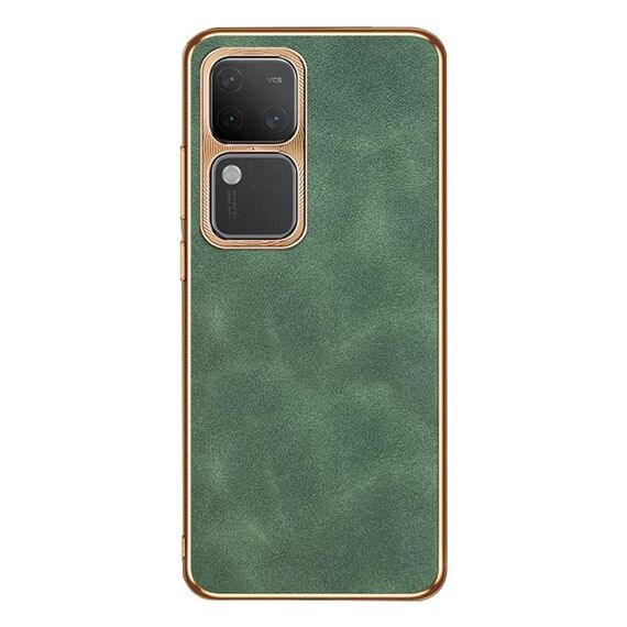 Custodia per telefono in pelle di agnello galvanica per vivo S18 / S18 Pro (verde)