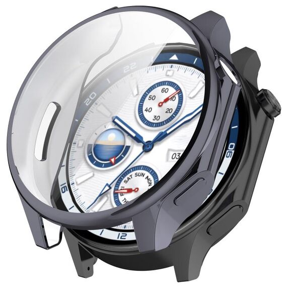Per OPPO Watch X / OnePlus Watch 2 Custodia protettiva per orologio elettrolitico in TPU a copertura totale (colore pistola)