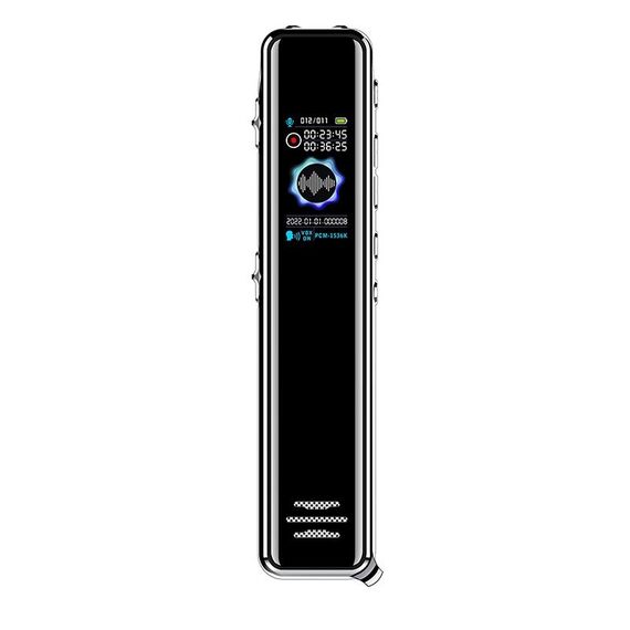 Penna portatile per registrazione vocale a forma di stick con schermo a colori HD JNN Q22, memoria: 16 GB (nera)