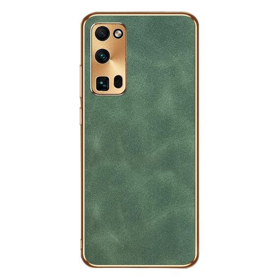 Custodia per telefono in pelle di agnello galvanica per Honor 30 Pro (verde)