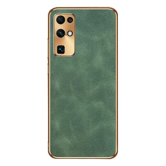 Custodia per telefono in pelle di agnello galvanica per Honor 30 (verde)