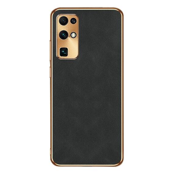 Custodia per telefono in pelle di agnello galvanica per Honor 30 (nera)