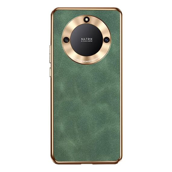 Custodia per telefono in pelle di agnello galvanica per Honor X40 (verde)
