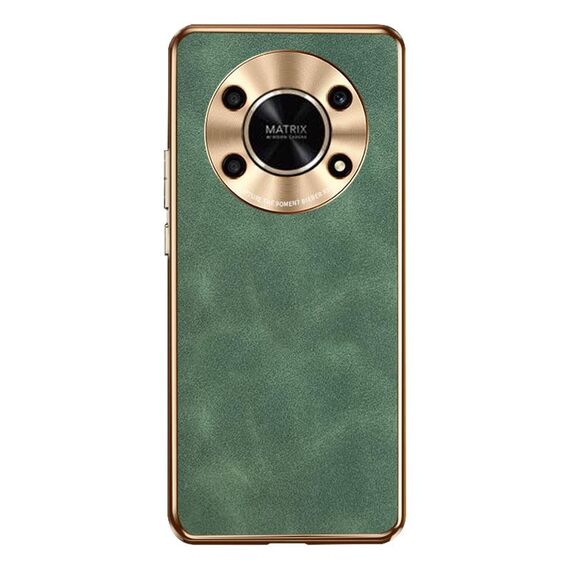 Custodia per telefono in pelle di agnello galvanica per Honor X30 (verde)