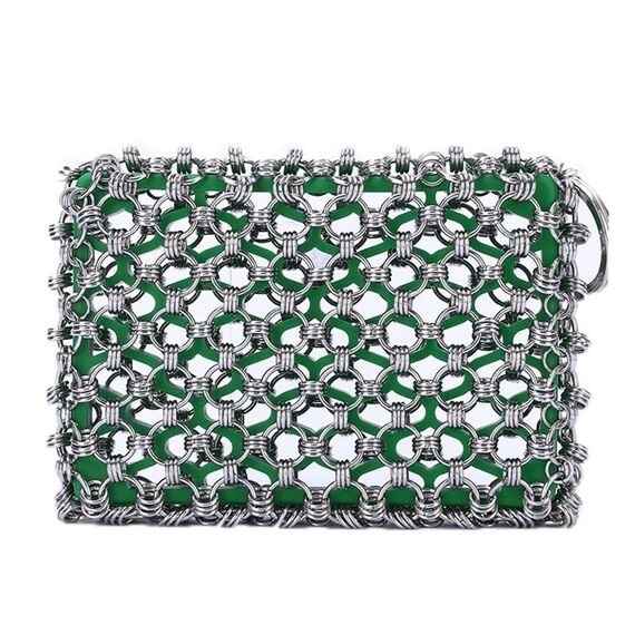 Prodotti per la pulizia delle spazzole in silicone resistenti alle alte temperature in acciaio inossidabile, specifica: 3 anelli (verde)