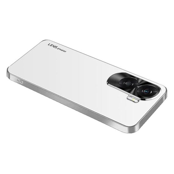 Per Honor 90 Lite AG Custodia per telefono in acrilico galvanico satinato (bianco argento)