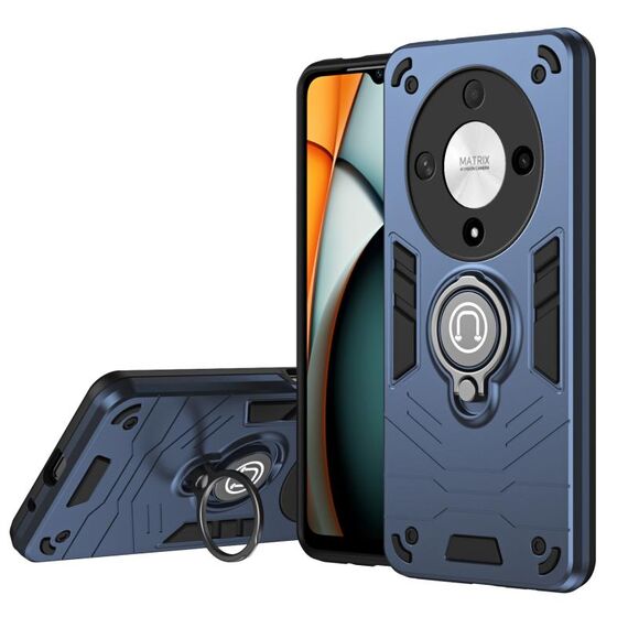 Custodia per telefono con supporto per anello Camshield per Honor X9b (blu reale)