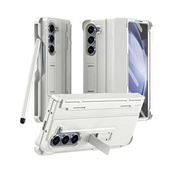 Per Samsung Galaxy Z Fold6 5G Diamond Case-film Cerniera integrale Custodia antiurto per telefono con penna (Bianco)