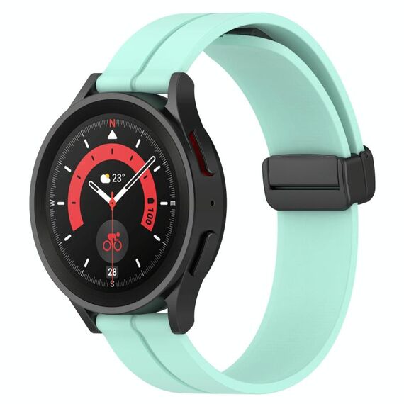 Per Huawei Watch GT2 42mm 20mm Cinturino in silicone con chiusura magnetica in tinta unita (verde acqua)