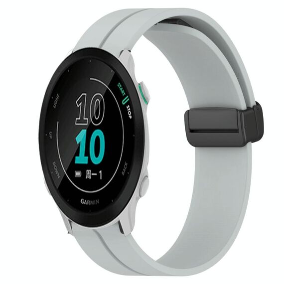 Per Garmin Forerunner 158 Cinturino in silicone con chiusura magnetica da 20 mm (grigio)