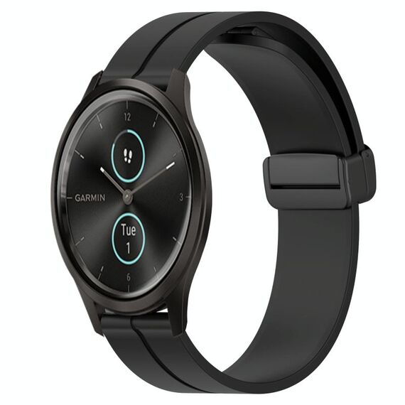 Per Garmin Garminmove Style 20mm Cinturino magnetico in silicone con chiusura magnetica (nero)