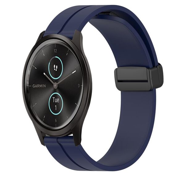 Per Garmin Garminmove Style 20mm Cinturino magnetico in silicone con chiusura magnetica (blu notte)