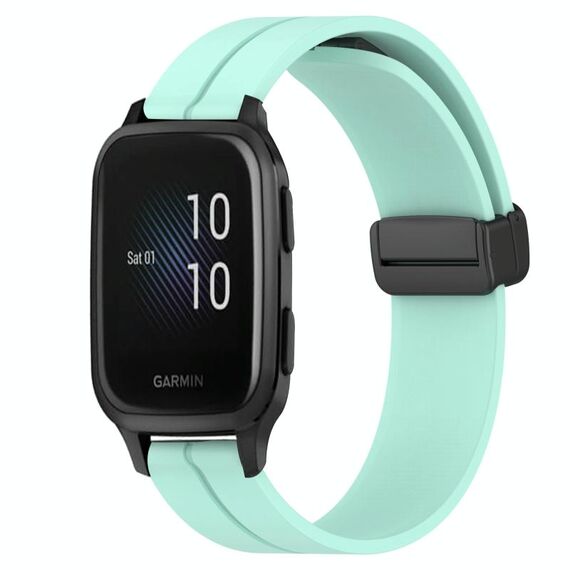 Per Garmin Venu Sq 2 Cinturino in silicone con chiusura magnetica da 20 mm (verde acqua)