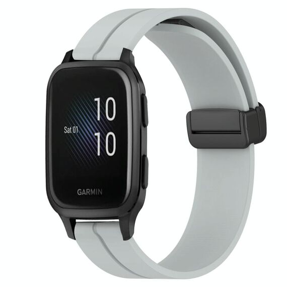 Per Garmin Venu Sq 2 Music 20mm Cinturino magnetico in silicone con chiusura magnetica (grigio)