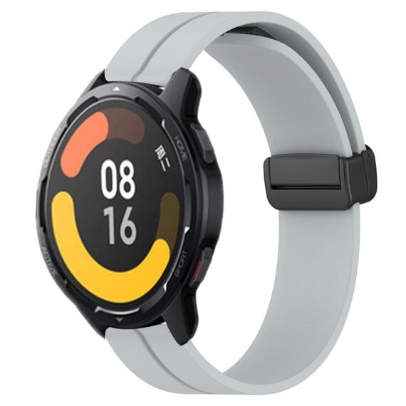 Per Xiaomi MI Watch Color 2 22mm Cinturino in silicone con chiusura magnetica in tinta unita (grigio)
