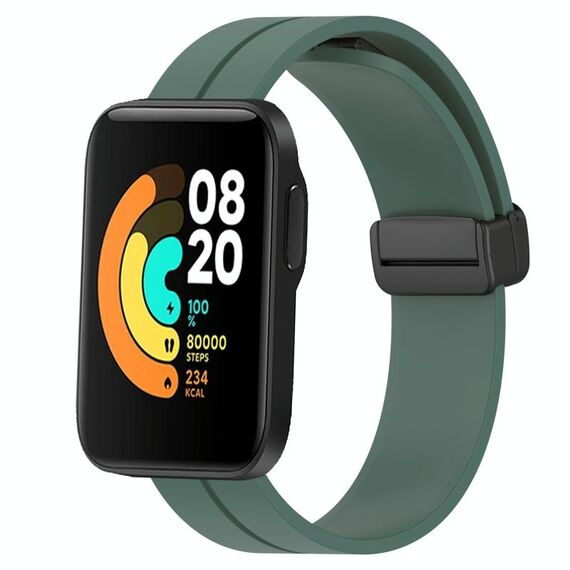 Per Xiaomi MI Watch Sport 22mm Cinturino magnetico in silicone con chiusura magnetica (verde oliva)