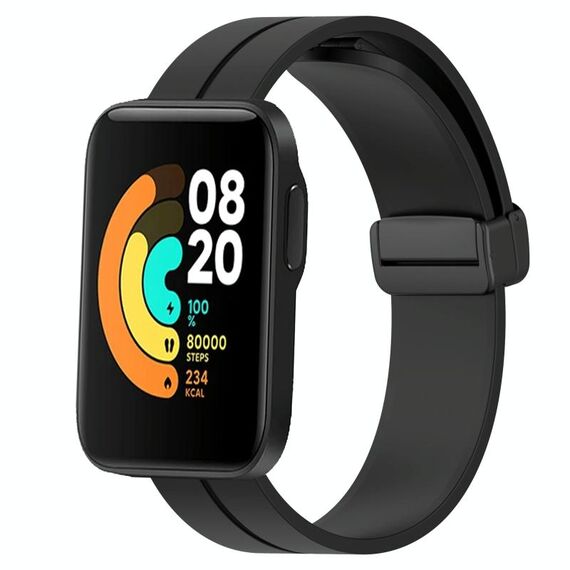 Per Xiaomi MI Watch Sport 22mm Cinturino magnetico in silicone con chiusura magnetica (nero)