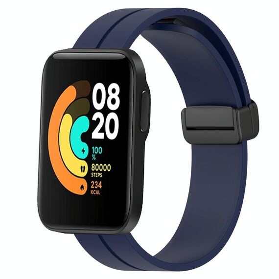 Per Xiaomi MI Watch Sport 22mm Cinturino magnetico in silicone con chiusura magnetica (blu notte)