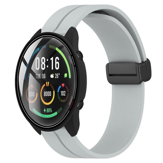 Per Xiaomi MI Watch Color 22mm Cinturino magnetico in silicone con chiusura magnetica (grigio)