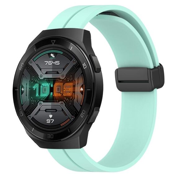 Per Huawei Watch GT 2E 22mm Cinturino in silicone con chiusura magnetica in tinta unita (verde acqua)