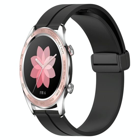 For Honor Watch Dream 22mm Cinturino in silicone con chiusura magnetica in tinta unita (nero)