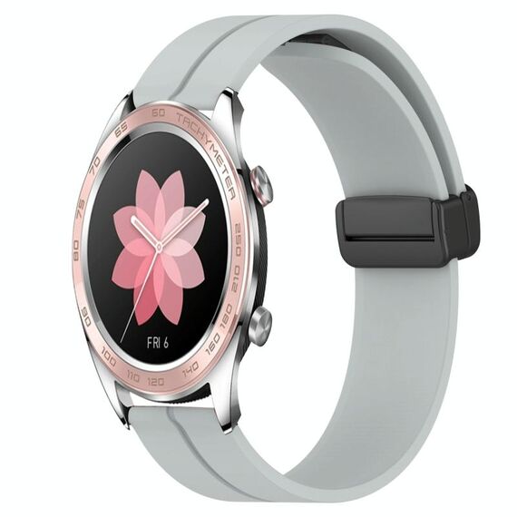 For Honor Watch Dream 22mm Cinturino in silicone con chiusura magnetica in tinta unita (grigio)