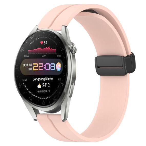 Per Huawei Watch 3 Pro Nuovo cinturino in silicone con chiusura magnetica da 22 mm (rosa)
