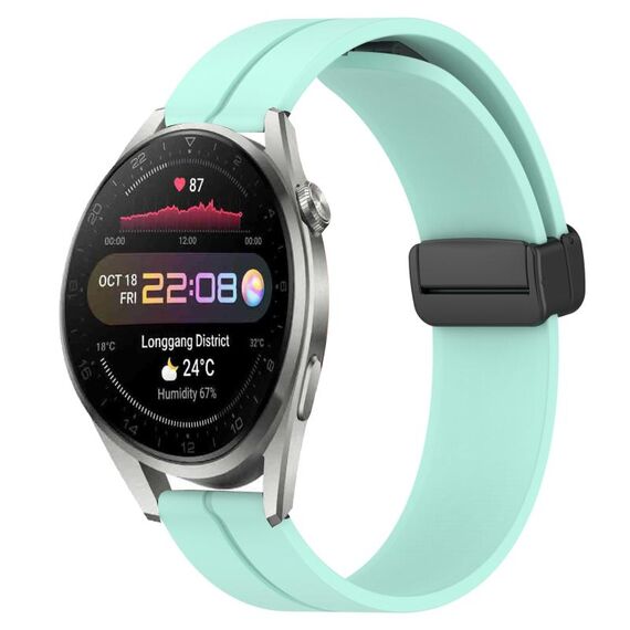 Per Huawei Watch 3 Pro Nuovo cinturino in silicone con chiusura magnetica da 22 mm (verde acqua)