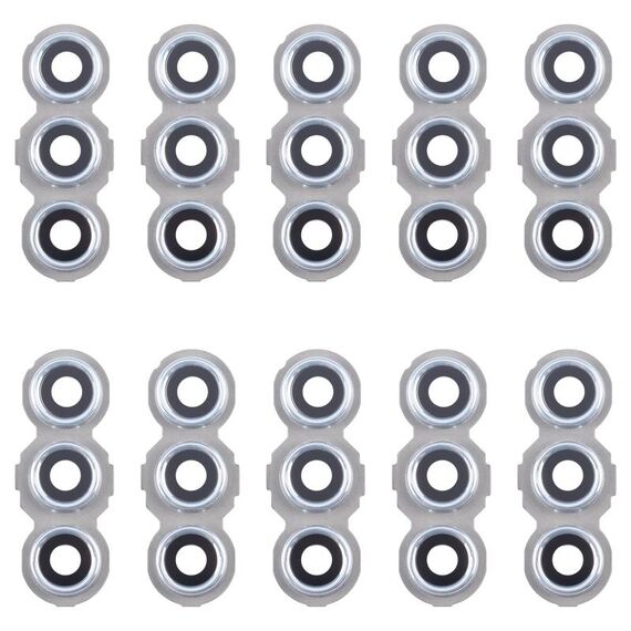 Per Samsung Galaxy M55 SM-M556 10 pezzi copriobiettivo fotocamera posteriore originale (argento)