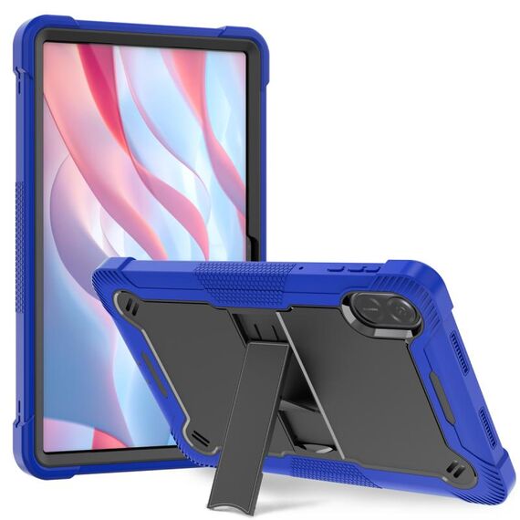Per Honor Pad X9 Custodia tablet PC ibrida in silicone antiurto con supporto (nero + blu scuro)