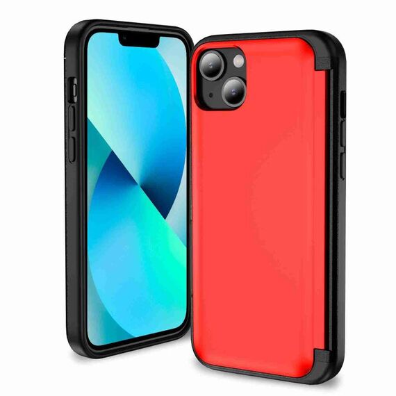 Per iPhone 14/13 Custodia per telefono con supporto a vibrazione 3 in 1 (rossa)