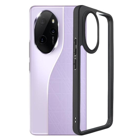 Per Honor 200 TPU satinato + custodia per telefono PC trasparente (nera)