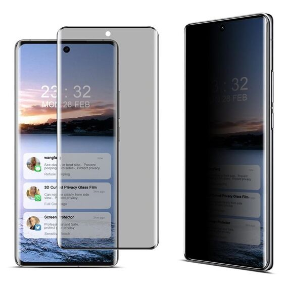 Per vivo X100s Pro 5G / X100 Ultra 5G imak 3D curvo HD schermo intero anti-spia pellicola protettiva in vetro temperato