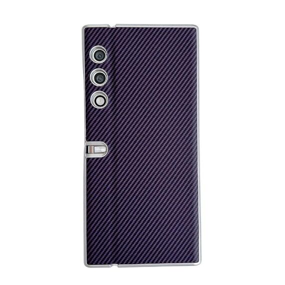 Custodia per telefono antiurto ultrasottile in fibra di carbonio Kevlar per Honor V Purse (viola)