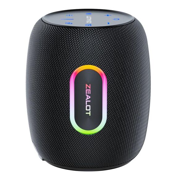 Zealot S64 Altoparlante Bluetooth con super subwoofer dal suono scioccante con luce RGB (nero)
