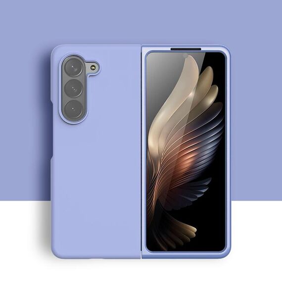 Custodia per telefono pieghevole in silicone per Samsung Galaxy Z Fold6 (viola elegante)