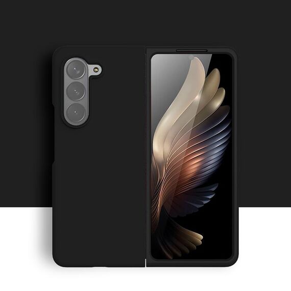 Custodia per telefono pieghevole in silicone per Samsung Galaxy Z Fold6 (nera)