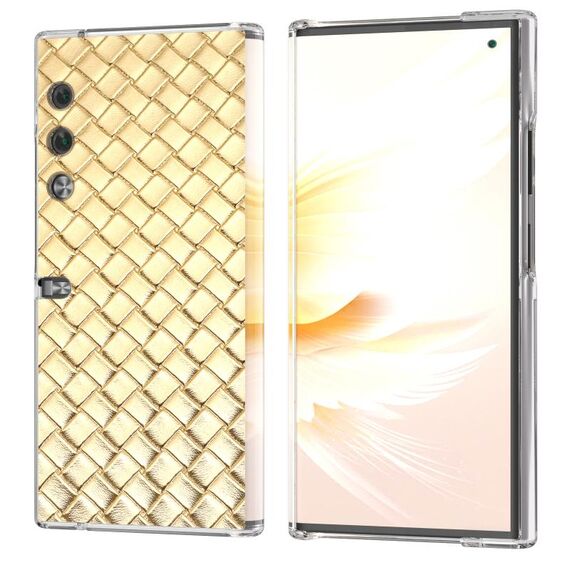 Custodia per telefono in PU con struttura trasparente per borsetta per Honor V (oro)