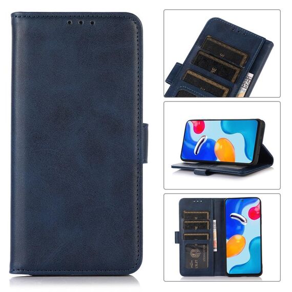 Per Xiaomi Redmi K70 5G / K70 Pro 5G Custodia per telefono in pelle con texture mucca (blu)